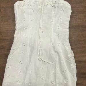 Peppermayo White Strapless Dress